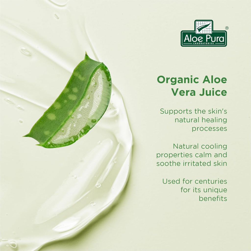 , Organic Aloe Vera Gel, Natural, Vegan, Cruelty Free, Paraben & SLS Free, Cooling, Soothing, 100Ml