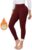 TMEOG Fleece Lined Leggings Women Thermal Fur Lined Leggings Winter High Waist Warm Sherpa Leggings Ladies Workout Yoga Pants