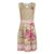 Embellished Floral Tea Dress Beige Cream Fit & Flare Beaded Anmol BNWT Size 18