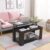 Wooden Lift Up Top Coffee Table With Storage Shelf Living Room Home Office Black