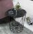 Black Coffee Table Retro Metal Wire Side Tables storage Basket Marble Effect Top