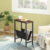 Narrow Side Table Slim Bedside Table with Magazine Holder Sling Sofa End Table