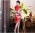 Luxurious China Red Satin Phoenix Chinese Short Dress Cheongsam Qipao lcdress80