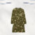 Ex Fat Face Women’s Long Sleeve Floral Blossom Dress in Green