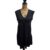 Social Standard by Sanctuary Black Casual Tiered Dress V Neck Sleeveless M