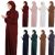 Women’s One Piece Muslim Islamic Hijab Abaya Khimar Jilbab Kaftan Prayers Dress