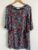 Seasalt Cornwall Freshwater Dress Cotton Blend Size 8 3/4 Sleeve Navy Leaf