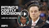 Stephen A. QUESTIONS Rick Pitino’s decisions in loss to John Calipari & Arkansas