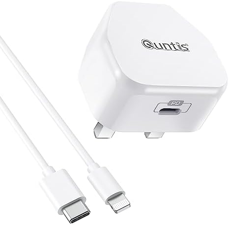 Quntis 30W iPhone iPad Fast Charger GaN USB C Charger With 2m C to Lightning Cable MFi Certified QC&PD 3.0 Charger for iPhone 14 13 SE 2020 12 11 Mini pro XR XS X iPad Pro Air