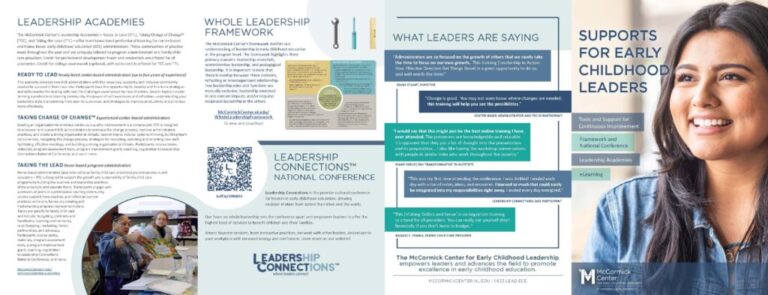 McCormick Center printed brochures | McCormick Center for Early Childhood Leadership