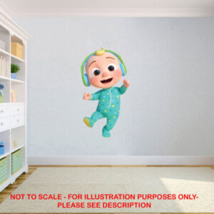 NURSERY RHYMES  COCOMELON WALL STICKER KIDS BABY BEDROOM WALL BREAK DECAL CUTE