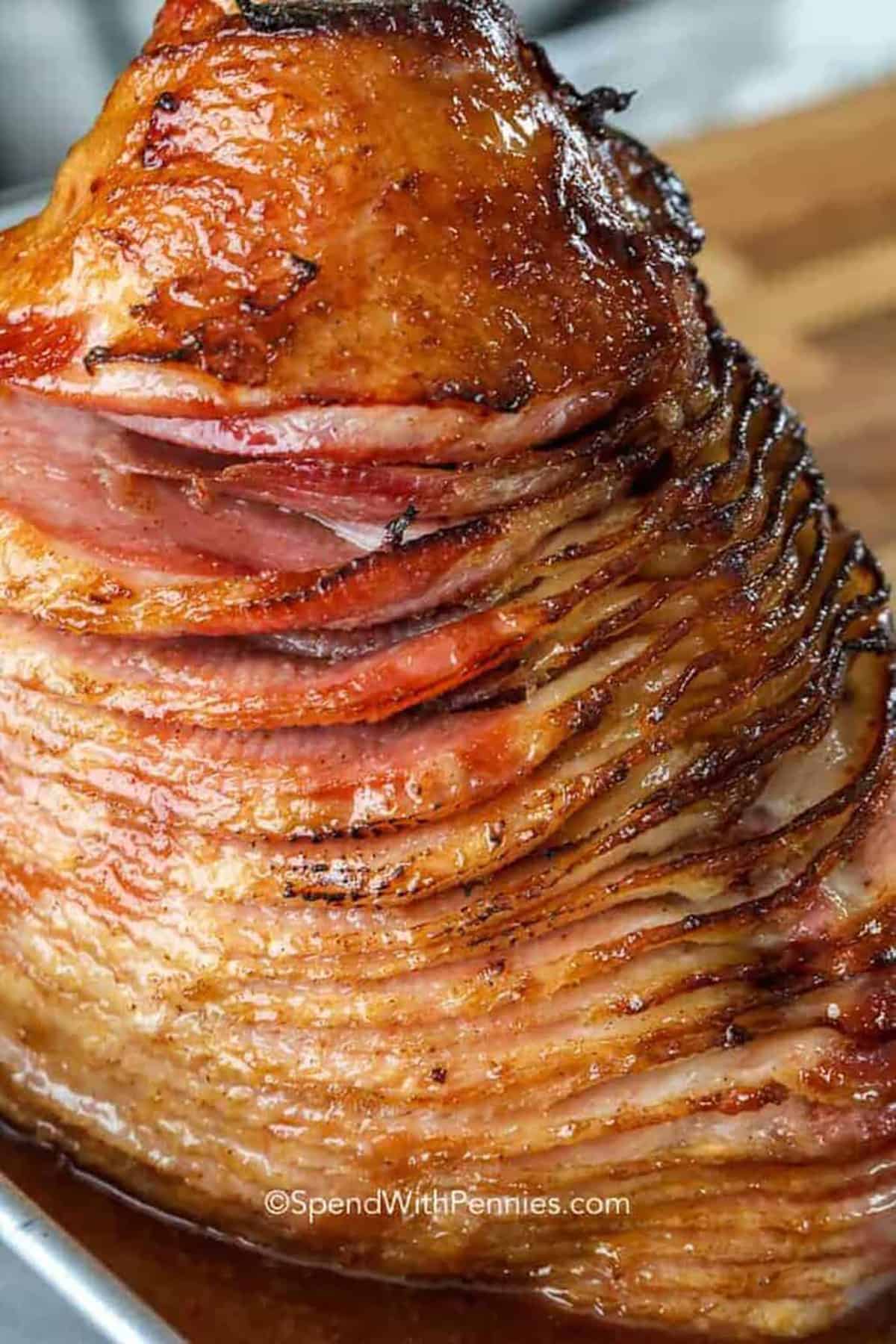 spiral sliced copycat Honey Baked Ham