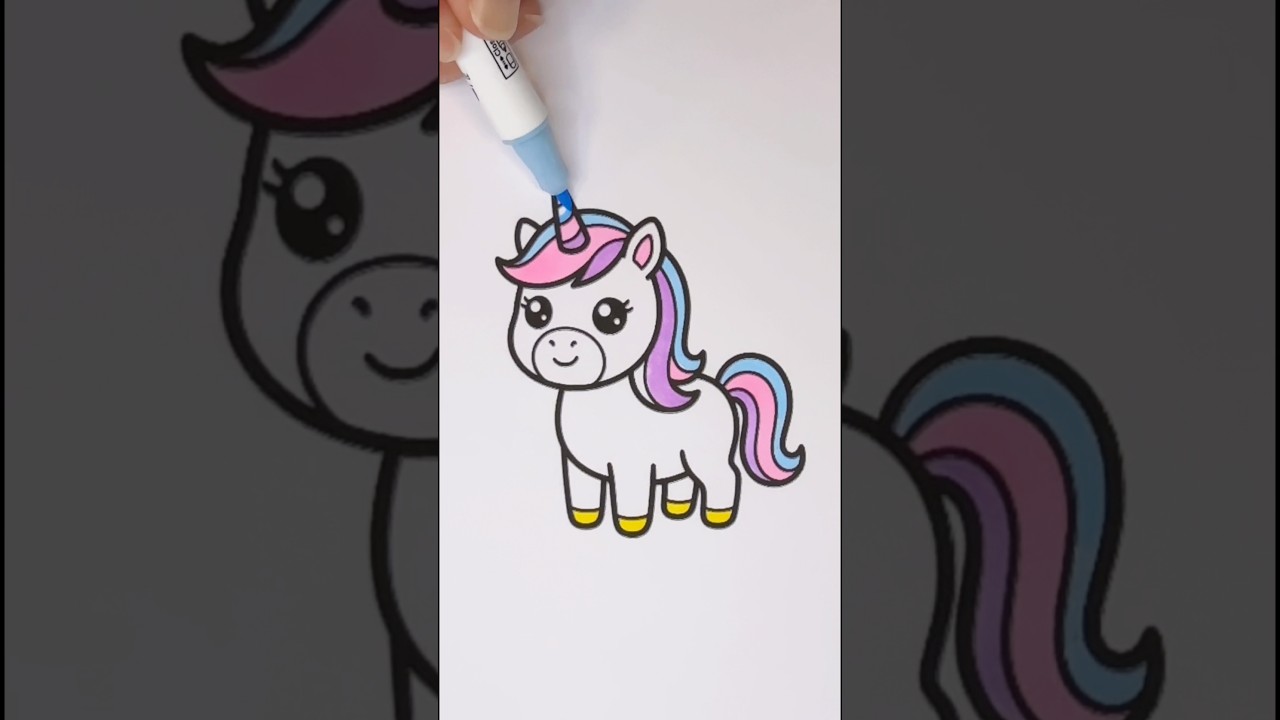 Cute Unicorn Lost Its Color #shorts #cartoon #color #unicorn #kids