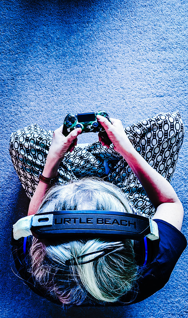 Blonde Woman Gamer