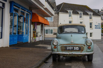 Morris Minor in St Mawes, Cornwall