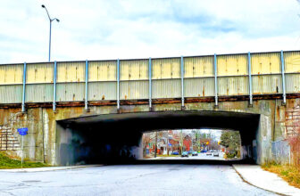 Tunnel under the Queensway (overpass) on Fairmont Avenue