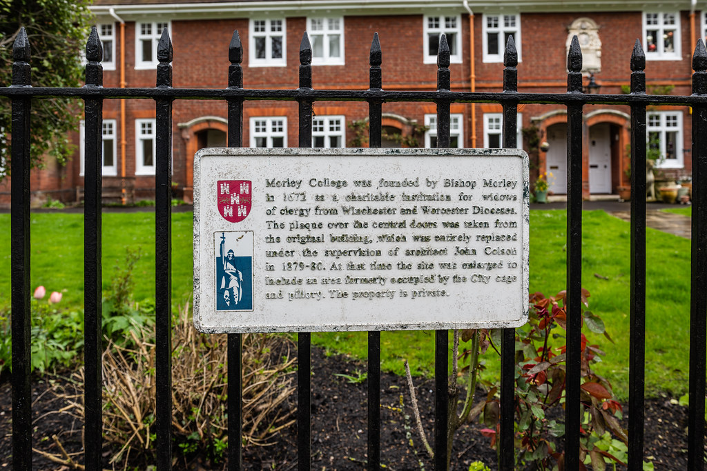 Winchester – Morley College Widows' Home Plaque Market Street