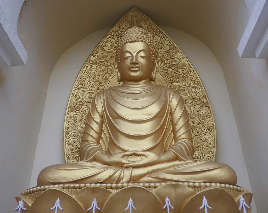 Pagode de la Paix, 1992, colline de Jalapahar, Darjeeling, Gorkhaland, Bengale occidental, Inde