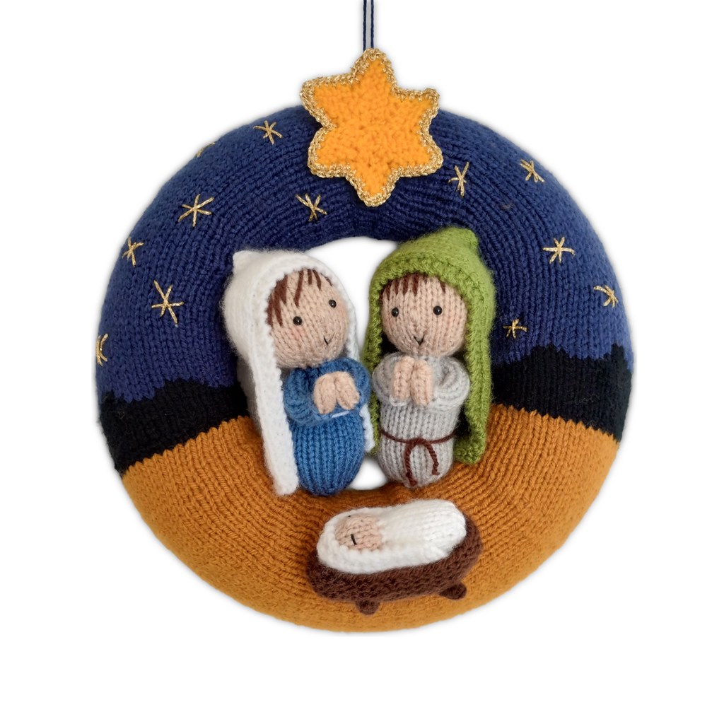 Away in a Manger Nativity Wreath