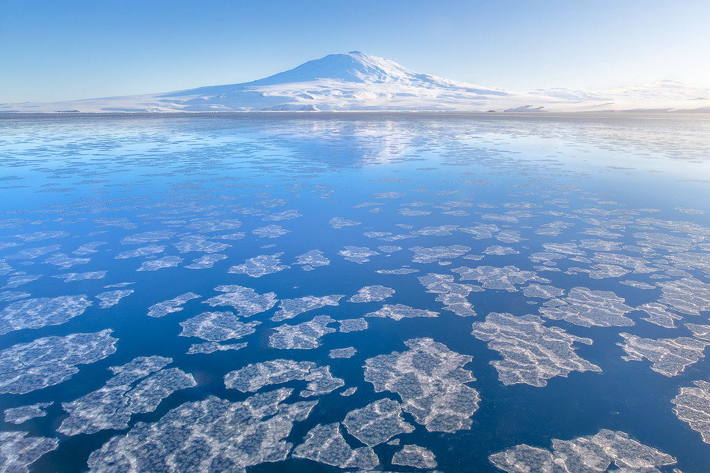 Ice Scatter Before Erebus – Ross Island, Antarctica