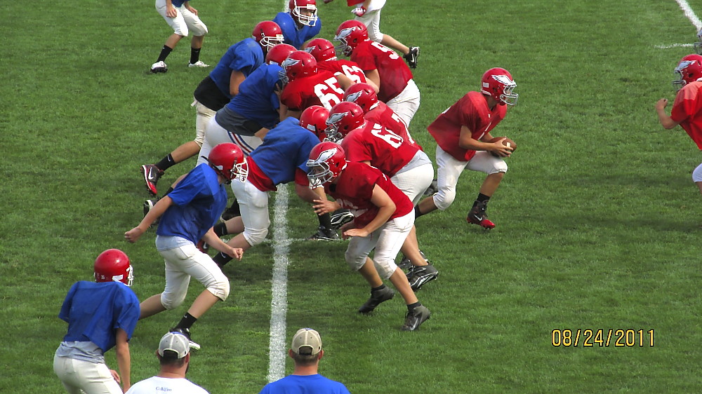 High School Football Scrimmage