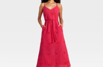 Women Crafted Midi Sundress – Universal Thread Red M