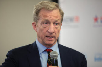 Tom Steyer | Tom Steyer speaking with the media at the Movin…