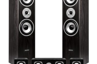 Fenton 5.0 Black Surround Sound Speakers Set – 1150W HiFi Home Cinema System