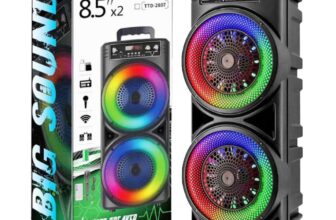 6500W Portable Bluetooth Speaker Sub Woofer Heavy Bass Sound System Party Mic ~