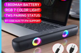 Portable TWS Bluetooth Speaker Wireless Heavy Bass Loud USB AUX FM Stereo Sound
