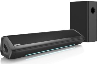 Saiyin Sound Bar with Subwoofer for TV, 17-inch Soundbar, 2.1ch Surround