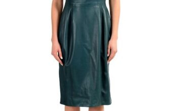 Gucci Women’s 100% Leather Sleeveless  Sheath Dress Sz S M L