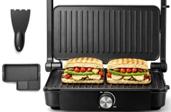Panini Press Grill With Temperature Control Knob 180 Degree Opening 1200W