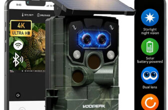 60MP 4K Solar WiFi Trail Camera Wildlife Game Hunting Cam Night Vision Outdoor