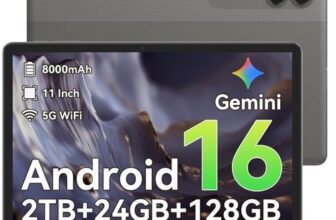 Android 16 Tablet,11 Inch Tablet with 24GB RAM 128GB ROM,Octa-Core T7250 8000mAh