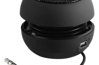Mini Portable Travel Loud Speaker with 3.5mm Audio Cable Low Voltage Built-in
