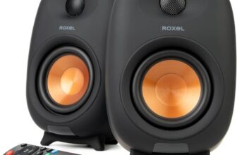 Roxel Eclipse Active Bookshelf Speakers 60W RMS, BT 5.3, HDMI ARC, Optical Input