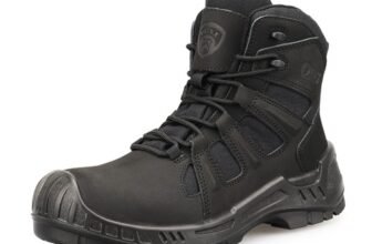 Jacata Men’s Work Boots Oil Resistant Waterproof Leather Work Boots 8601 Wide