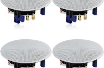 Indoor Ceiling Speakers 4″ 320W 4‑Pack Passive For Home Office Kitchen Use