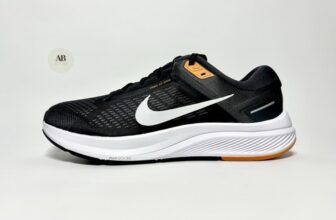 Nike Air Zoom Structure 24 Road Running Trainers Black White Orange UK Size 12