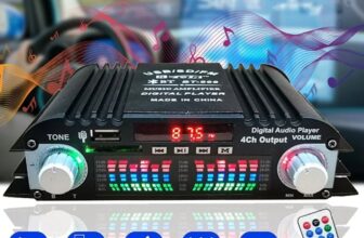1600W Digital Power Amplifier Bluetooth Stereo HiFi Audio 4CH USB SD FM Remote