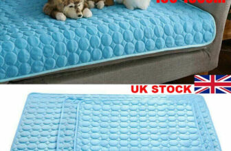 Large Pet Cooling Mat Dog Ice Silk Cool Pad Summer Heat Relief Blanket Bed  Char