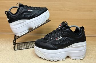 Fila Disruptor II Platform Wedge Women’s Trainers UK 7 Black & White