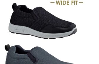 DR KELLER MENS CASUAL SLIP ON TRAINERS WIDE FIT COMFORT PADDED SHOES SIZE