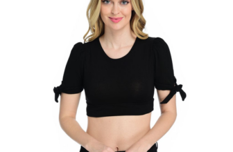 Halftee Knit Tie Detailed Short Sleeve Layering Top