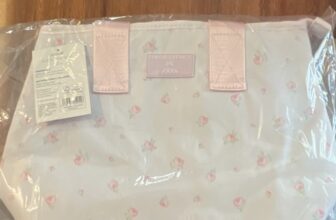 LoveShackFancy x yoobi Floral Tote Zip White Pink Double Handles Lightweight