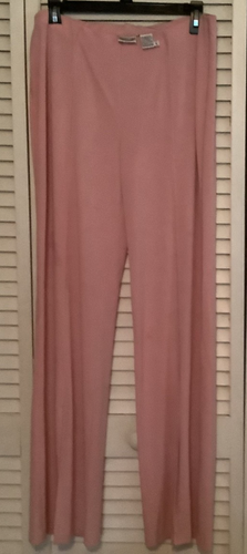 NEWPORT NEWS Lightweight Easy Style Spandex Flare Leg Pants Women’s Sz Lg Pink