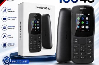 Nokia 106 4G – Black (Unlocked) Mobile Phone button phone burner phone