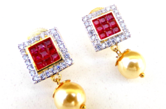Indian Bollywood Wedding Gold Plated Fashion Jewelry Ethnic AD CZ Earrings Set