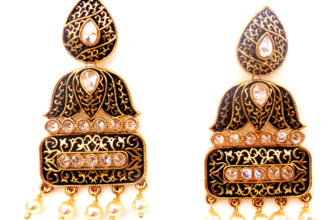 Indian Bollywood Wedding Victorian Fashion Jewelry Ethnic AD Pearl Earrings Set